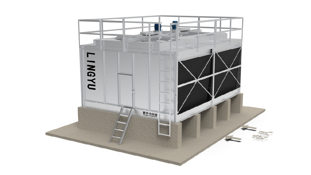 郑州菱宇方形横流式全钢板冷却塔