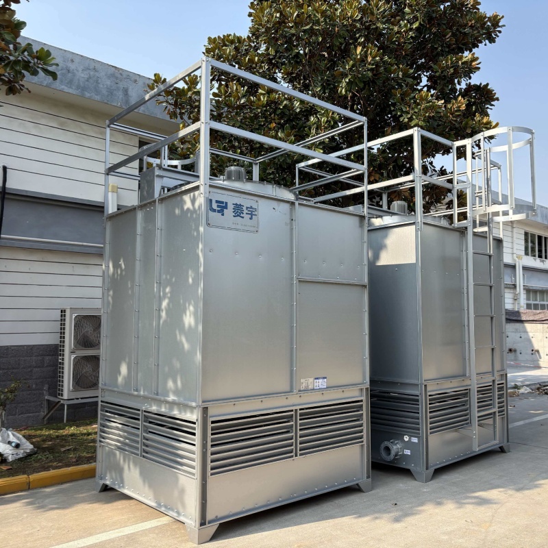 河南周口菱宇方形逆流车载式钢板冷却塔整机出货